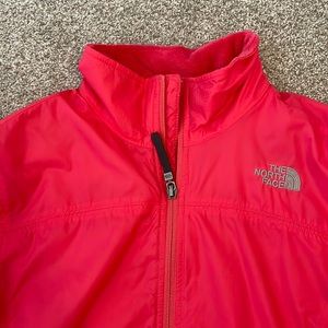 North Face bright pink jacket